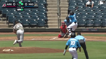 Euribiel Angeles grounds into a double play, third baseman Josh Hood to first baseman Hunter Fitz-Gerald. Casey Yamauchi out at 3rd. Euribiel Angeles out at 1st.