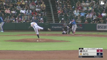 Cooper Pratt's first Double-A hit, an RBI single