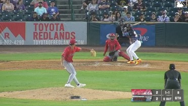 Cesar Quintas singles on a ground ball to center fielder Hayden Alvarez. Aiden Taurek scores.