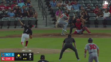 Tucker Flint singles on a ground ball to right fielder Yerlin Confidan. Caleb Bartolero scores.