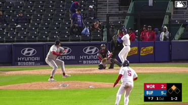 Josh Kasevich singles on a soft line drive to right fielder Allan Castro. Jonatan Clase scores.