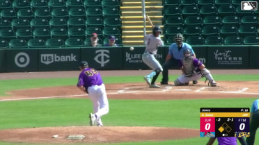 Andrew Salas out on a sacrifice fly to center fielder Graham Brown. Carter Johnson scores.