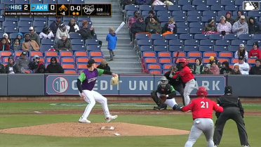 Johnathon Thomas doubles (6) on a sharp line drive to left fielder Wuilfredo Antunez. Maxwell Romero Jr. scores.