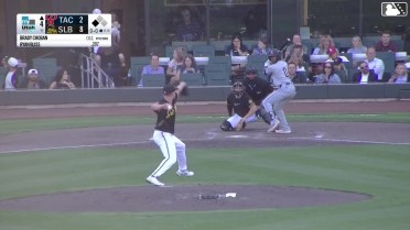 Ryan Bliss out on a sacrifice fly to center fielder Nelson Rada. Brock Rodden scores.