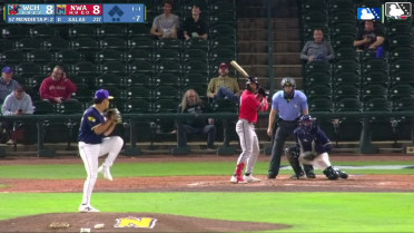 Jose Salas homers (4) on a fly ball to center field.