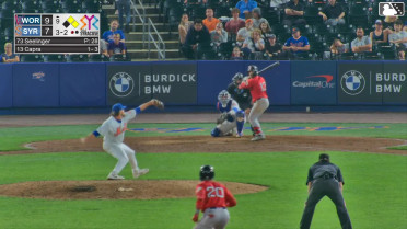 Vinny Capra grounds into a double play, second baseman Ronny Mauricio to shortstop Zack Short to first baseman Billy Amick. Brett Harris out at 2nd. Vinny Capra out at 1st.