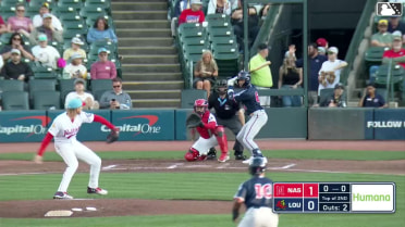 Jordyn Adams triples (2) on a fly ball to right fielder Rece Hinds. Eddys Leonard scores. Ramón Rodríguez scores.