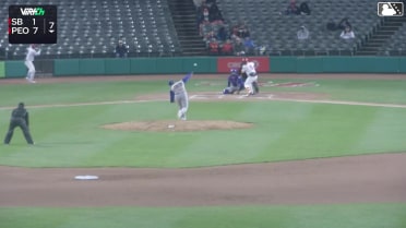 Jesús Baéz singles on a sharp line drive to left fielder Leonel Espinoza. Rainiel Rodriguez scores. Josh Kross to 2nd.