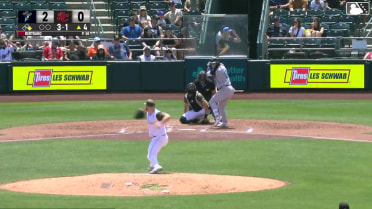 Kellen Strahm triples (2) on a ground ball to left fielder Scott Bandura. Shay Whitcomb scores.