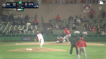 Kendrey Maduro hits a ground-rule double (10) on a fly ball to right-center field. Hayden Alvarez scores.
