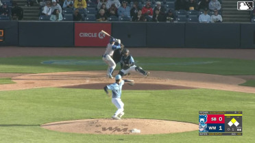 Kane Kepley singles on a line drive to center fielder Caleb Shpur. Christian Olivo scores.