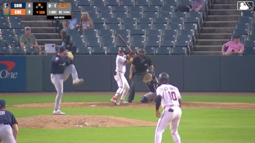 Frederick Bencosme singles on a ground ball to center fielder DJ Gladney. Aron Estrada scores.