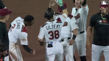 Drew Gilbert walks it off for his new team