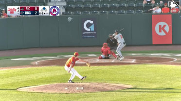 Parks Harber out on a sacrifice fly to center fielder Johnathon Thomas. Diego Velasquez scores.