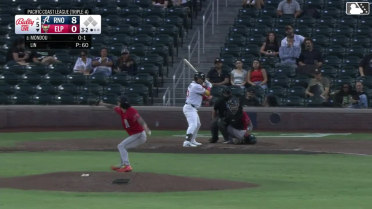 Nate Mondou homers (5) on a fly ball to center field.