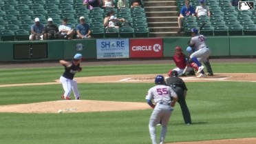 Daiverson Gutierrez doubles (14) on a line drive to center fielder Wuilfredo Antunez. Yonatan Henriquez scores. Mitch Voit scores.