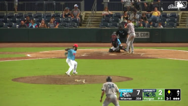 Joey Wiemer homers (3) on a fly ball to center field. Junior Perez scores.