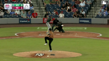 Andy Perez homers (6) on a fly ball to right field.
