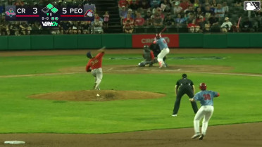 Catcher Luis Hernandez picks off Won-Bin Cho at 1st on throw to first baseman Andy Lugo.