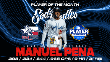 Manuel Pena Named Texas League Player of the Month
