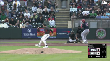 Blaze Jordan homers (5) on a fly ball to right field.