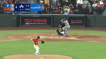 Aaron Sabato homers (7) on a fly ball to center field.