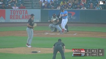 Kruz Schoolcraft records his first pro strikeout