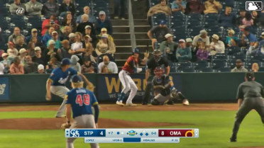 Alejo Lopez singles on a soft bunt ground ball to third baseman Tanner Schobel. Peyton Wilson scores. Luca Tresh to 2nd.