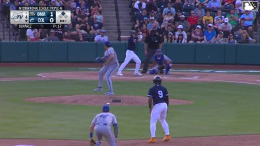 Petey Halpin singles on a ground ball to center fielder John Rave. Kahlil Watson scores.