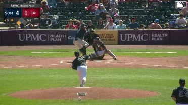 Roderick Arias singles on a line drive to center fielder Seth Stephenson. Core Jackson scores.