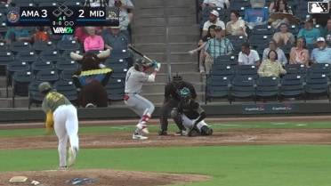 Danny Serretti homers (9) on a fly ball to right field.