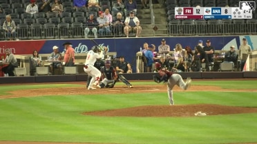 Danny Serretti homers (3) on a fly ball to center field.