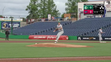 Luke Holman records his first professional strikeout