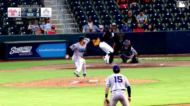 Garrett Spain homers (20) on a fly ball to right field.