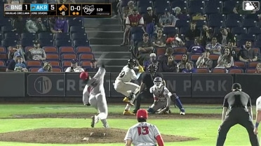 Angel Genao singles on a ground ball to right fielder Jose Ramos. Nick Mitchell scores. Joe Lampe scores.