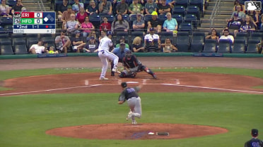 Zach Kokoska out on a sacrifice fly to right fielder Zyhir Hope. Braylen Wimmer scores.