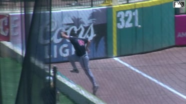 Brewer Hicklen leaps over a wall in Jacksonville