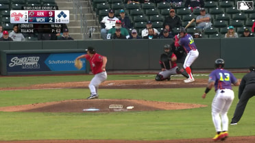 Andrew Cossetti flies into a sacrifice double play, center fielder Bill Knight to shortstop Josh Hood. Billy Amick scores. Ricardo Olivar to 3rd. Jose Salas out at 2nd.