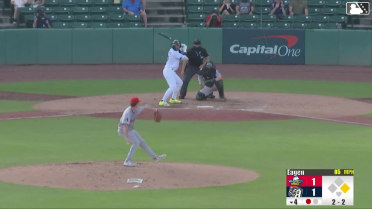 Tirso Ornelas homers (2) on a line drive to right field. Leandro Cedeño scores.