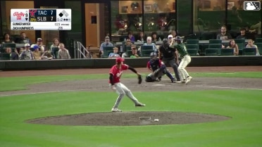 Zach Humphreys singles on a soft ground ball to pitcher Gunner Mayer. Bryce Teodosio scores.