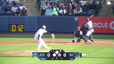 Caden Powell strikes out swinging and Chase Call caught stealing 2nd, catcher Caleb Farmer to second baseman Devin Fitz-Gerald to catcher Caleb Farmer.
