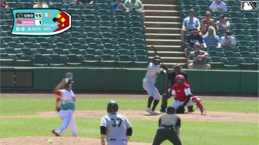 Shalin Polanco singles on a line drive to center fielder Devin Saltiban. Easton Carmichael scores. Jared Jones to 3rd. Tony Blanco Jr. to 2nd.