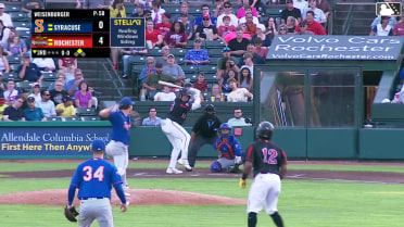 Abimelec Ortiz homers (18) on a line drive to right center field. Christian Franklin scores.