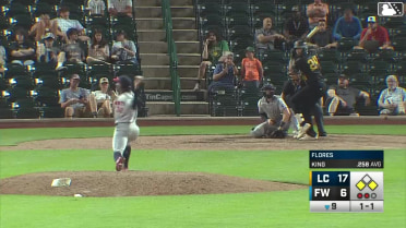 Lamar King Jr. singles on a line drive to center fielder Jace LaViolette. Oswaldo Linares scores. Kasen Wells to 3rd.