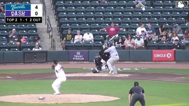 Freuddy Batista homers (1) on a fly ball to left field. Alejandro Nunez scores.