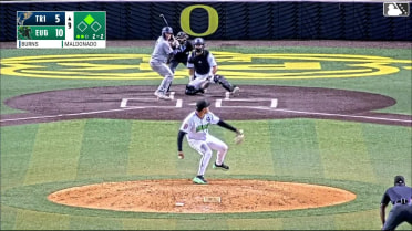 Peter Burns strikes out swinging.