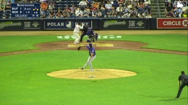 Tsung-Che Cheng singles on a line drive to center fielder Jonatan Clase. Max Ferguson scores. Tyler McDonough to 3rd.