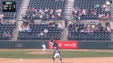 Carter Cunningham doubles (1) on a sharp line drive to center fielder Anthony Scull. Alexis Hernandez scores. Carter Cunningham out at 3rd on the throw, center fielder Anthony Scull to shortstop Johan Macias to first baseman Ryan Nicholson to third baseman Jake Munroe to second baseman Kevin Bruggeman.