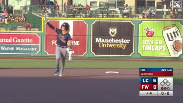 Jake Fox slams a solo home run 