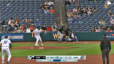 George Valera doubles (5) on a sharp line drive to right fielder Matthew Lugo. Joe Lampe scores.
